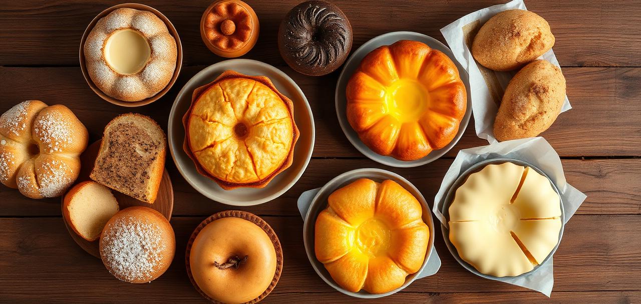 Assorted Filipino pastries and cakes at Maria Paz Pastry